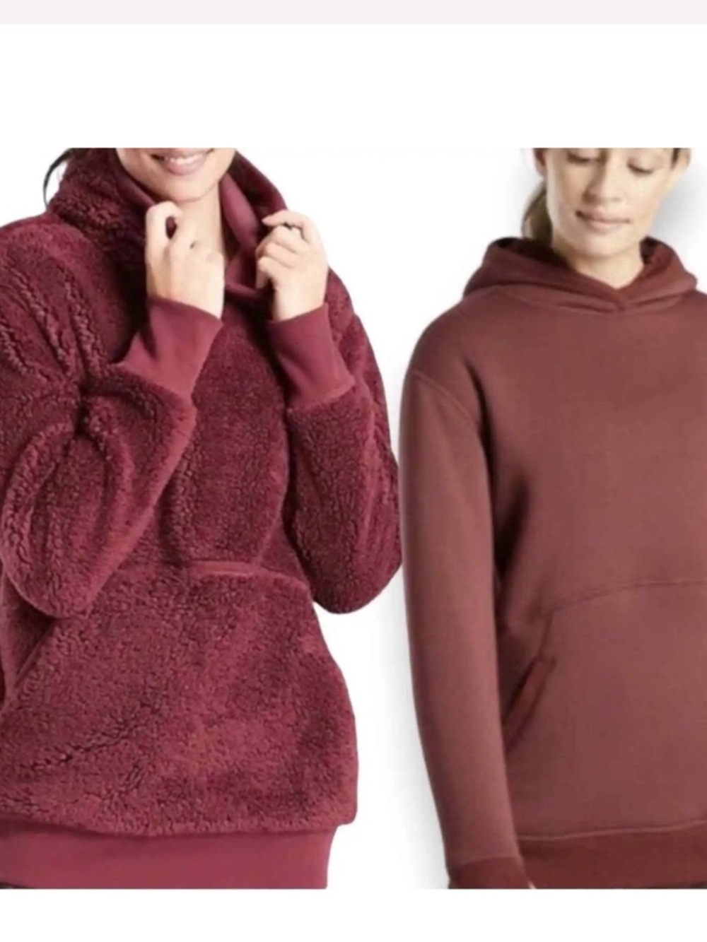 ATHLETA SOLSTICE SHERPA REVERSIBLE HOODED SWEATSHIRT